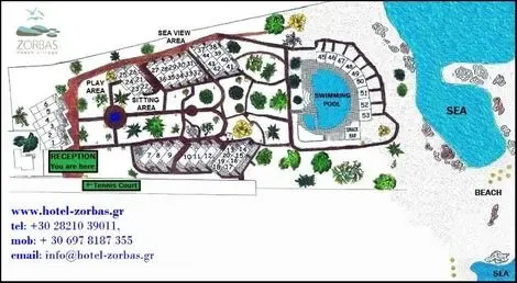 Crète : Hôtel Zorbas Hotel Beach Village