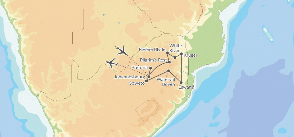 Circuit Safari Dream et Chutes Victoria 2026 johannesbourg Afrique Du Sud
