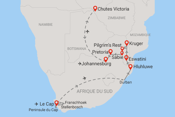 Circuit Paysages Sud Africains avec extensions aux Chutes Victoria le_cap Afrique Du Sud
