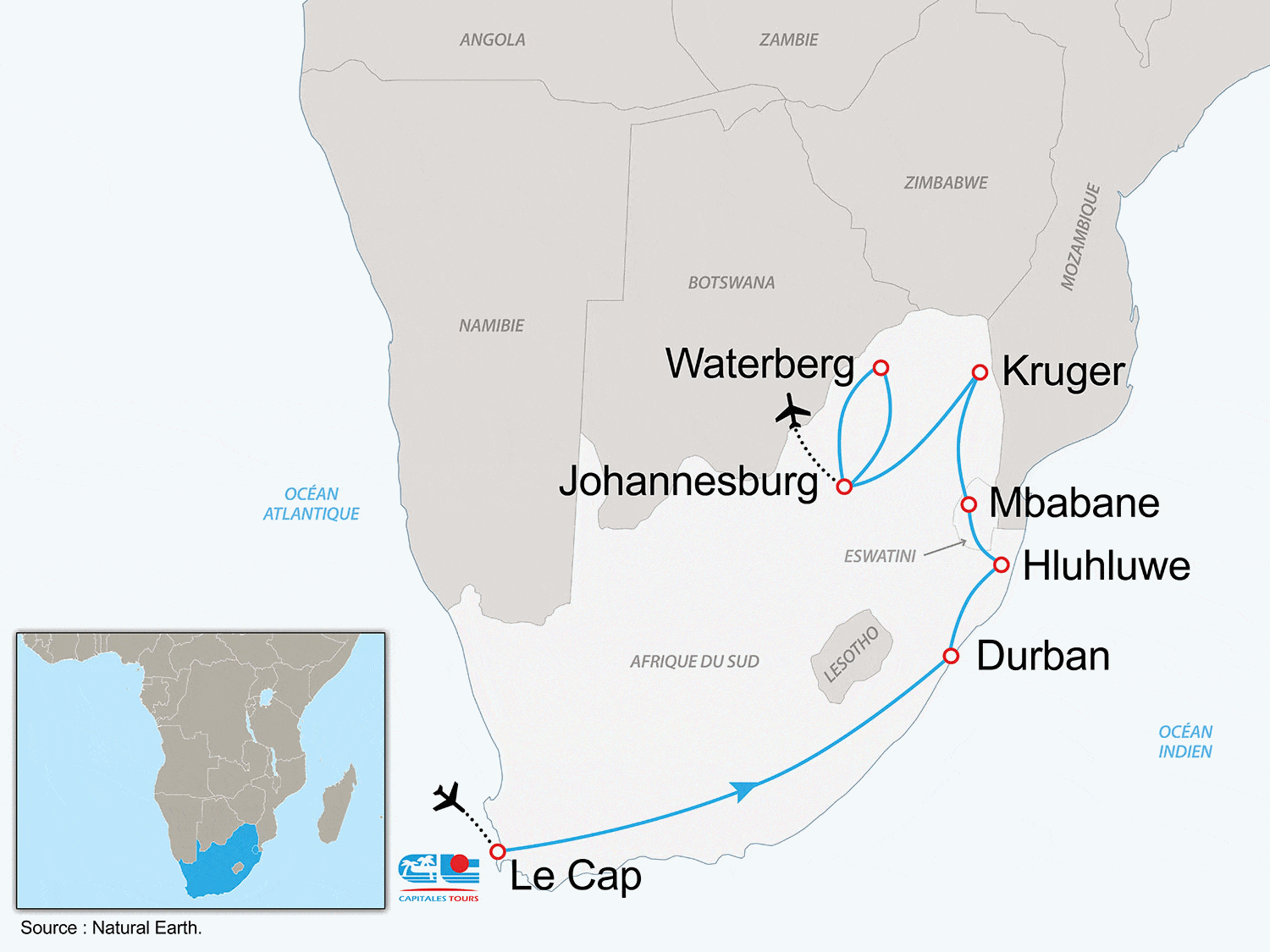 Circuit Sur la piste des Zoulous 3* avec extension réserve privée le_cap Afrique Du Sud