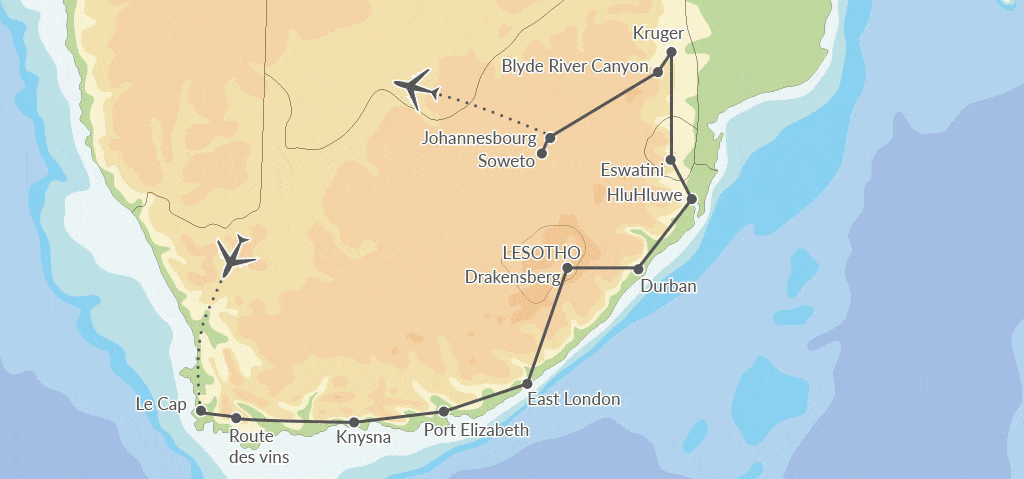 Circuit Grand Tour d'Afrique du Sud, Chutes Victoria & Parc Chobe le_cap Afrique Du Sud