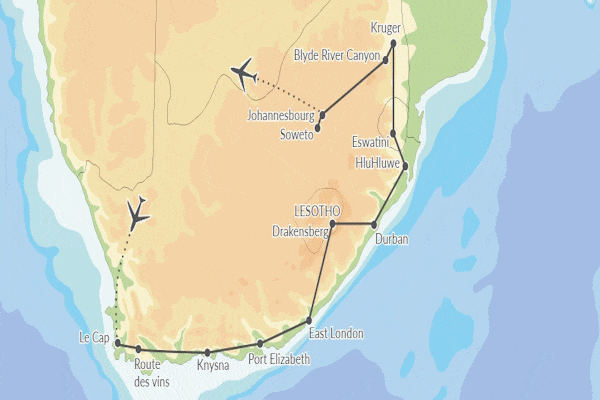Circuit Grand Tour d'Afrique du Sud et extension Chutes Victoria le_cap Afrique Du Sud