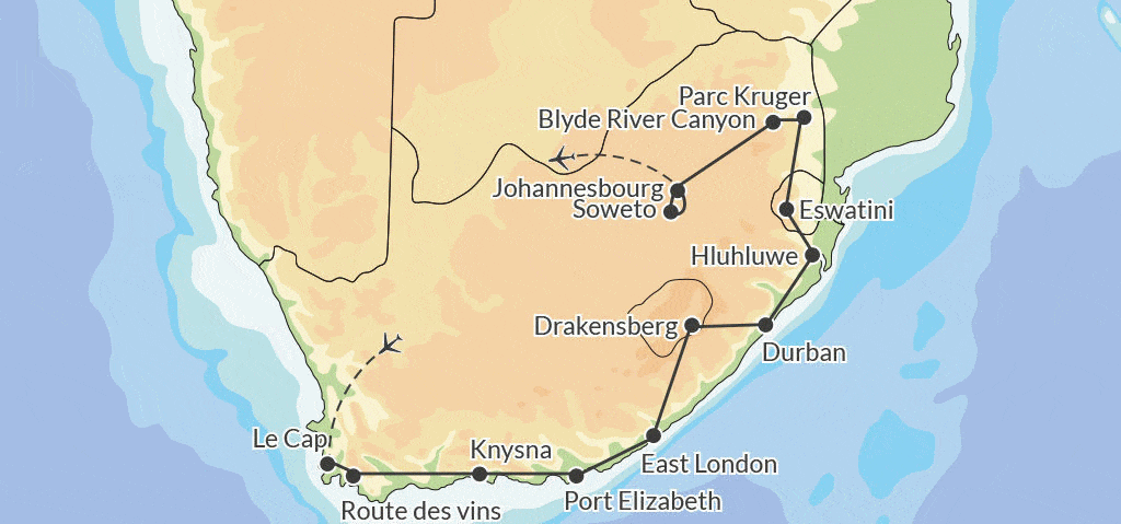 Circuit Grand Tour d'Afrique du Sud le_cap Afrique Du Sud