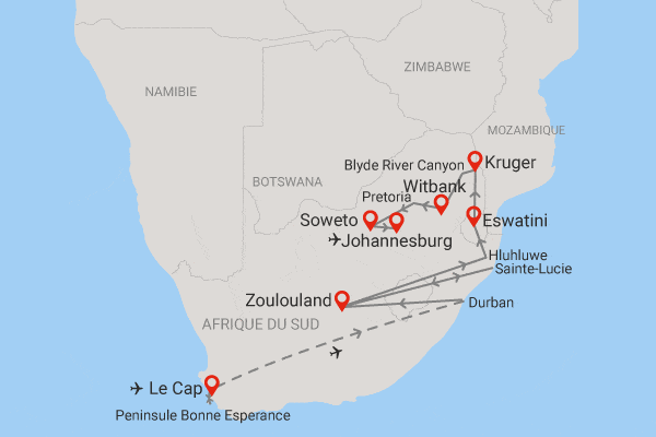 Circuit Cap à Jo'burg le_cap Afrique Du Sud