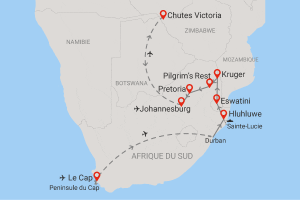 Circuit Toutes les richesses d'Afrique du Sud + extension aux Chutes Victoria le_cap Afrique Du Sud