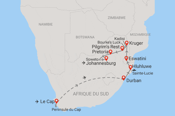 Circuit Toutes les richesses d'Afrique du Sud en privatif le_cap Afrique Du Sud