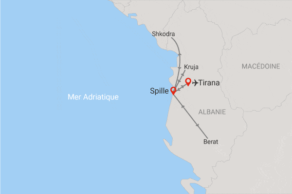 Circuit Albanie, entre culture et plage du Jumbo Albatros spille Albanie
