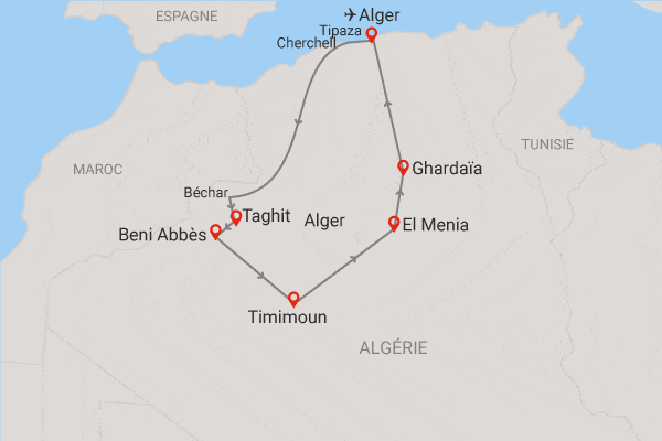 Circuit D'Alger la blanche aux Oasis du Sahara (maximum 16 participants) alger Algerie