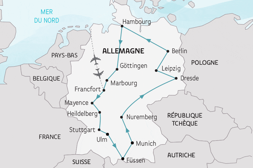 Circuit Le Grand Tour d'Allemagne francfort Allemagne