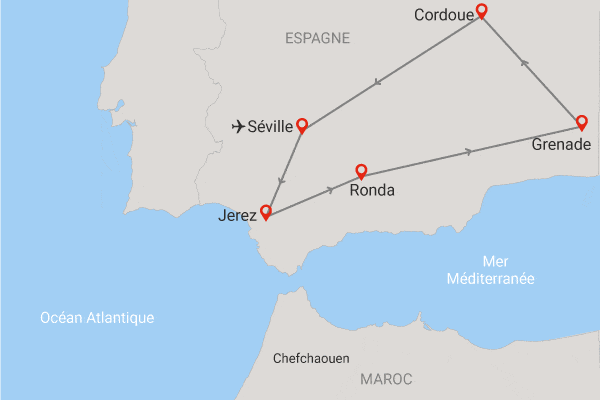 Autotour Sur les routes des joyaux andalous seville Andalousie