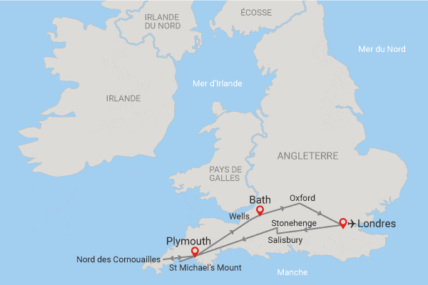 Circuit Charmes d'Angleterre londres Angleterre