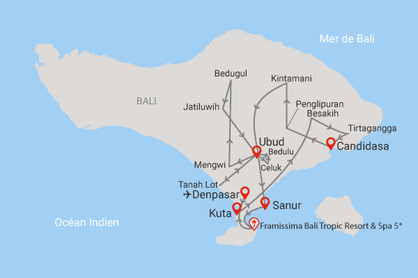 Combiné circuit et hôtel Balade à Bali et 3 nuits au Framissima Évasion Bali Tropic denpasar Bali