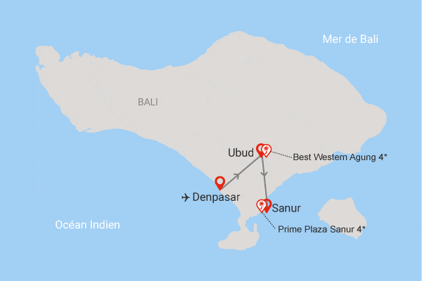 Combiné hôtels Best Western Premier Agung Resort Ubud et Prime Plaza Sanur denpasar Bali