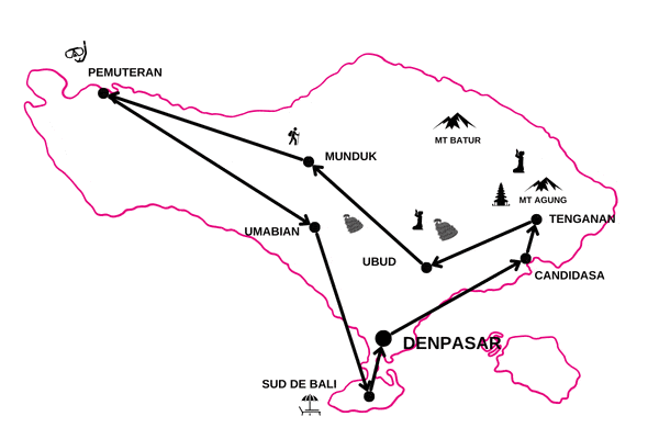Circuit Bali Authentique en Charme et Privatif denpasar Bali