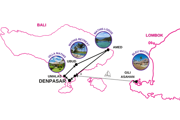Circuit Combiné Mathis Prestige : Umalas, Ubud et Amed denpasar Bali