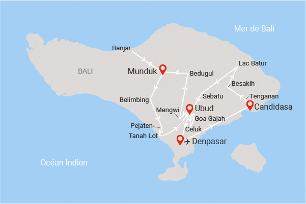 Combiné circuit et hôtel Jardin d'Eden + extension Cendana Resort & Spa denpasar Bali