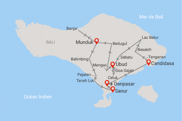 Combiné circuit et hôtel Jardin d'Eden + extension Prime Plaza Sanur denpasar Bali