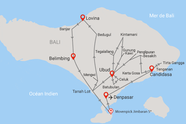 Circuit Traditions et culture balinaise en privatif et extension au Mövenpick Resort & Spa Jimbaran denpasar Bali