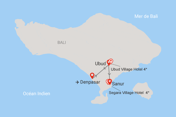 Combiné hôtels Ubud Village Hotel et Segara Village Hotel denpasar Bali