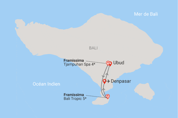 Combiné hôtels Combiné Framissima Évasion Tjampuhan Spa et Framissima Évasion Bali Tropic ubud Bali