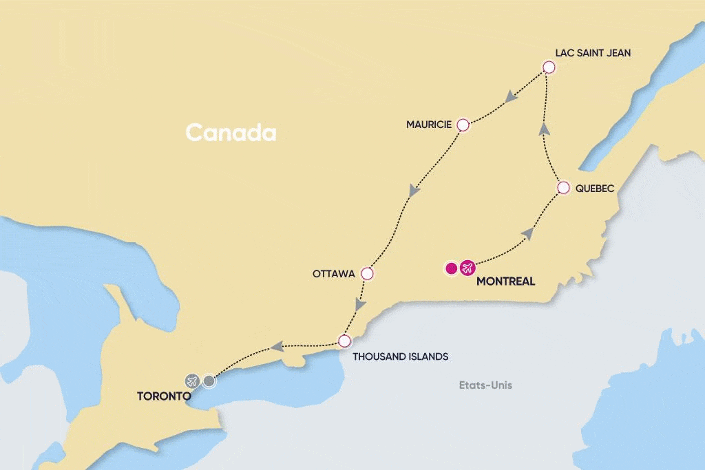 Autotour Québec & Ontario montreal Canada
