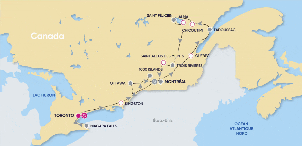 Circuit Charmes et paysages de l'Est Canadien toronto Canada
