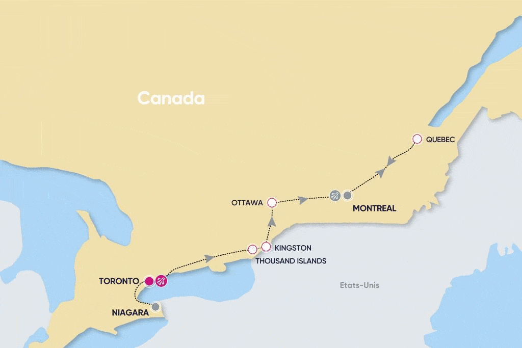 Circuit Saveurs de l'Est Canadien toronto Canada