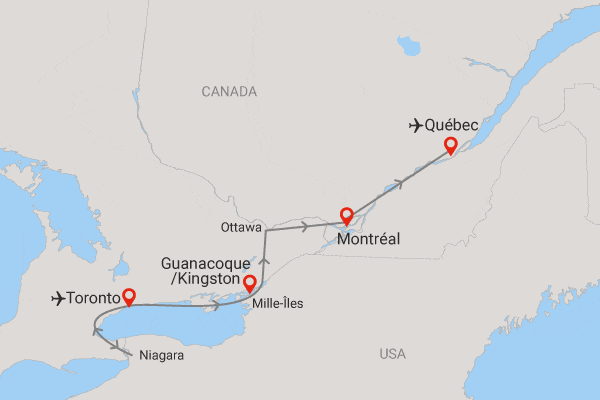 Circuit Vision de l'Est Canadien authentique toronto Canada