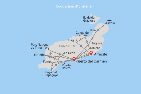 Autotour Sur les routes de Lanzarote en liberté lanzarote Canaries