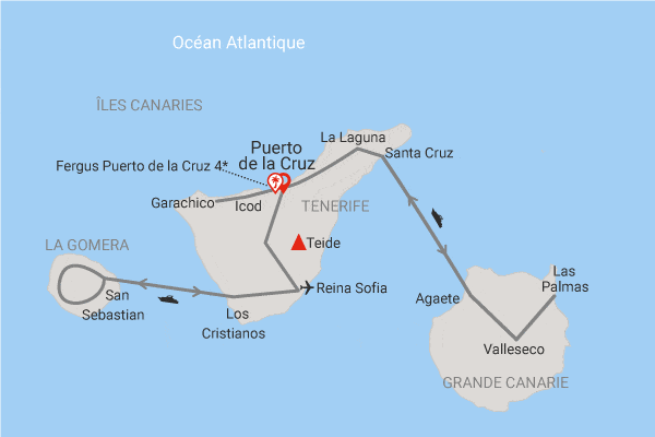 Combiné circuit et hôtel Tour Canario et extension séjour 3 nuits hôtel FERGUS Puerto de la cruz puerto_de_la_cruz Canaries