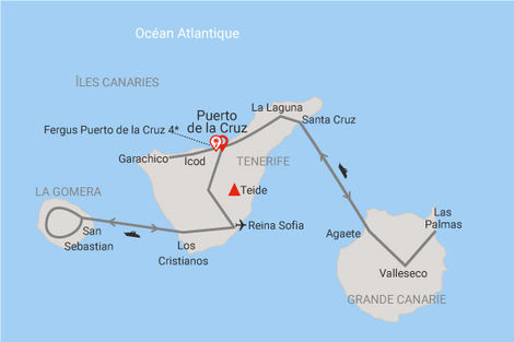 Tour Canario et extension séjour 3 nuits hôtel FERGUS Puerto de la cruz
