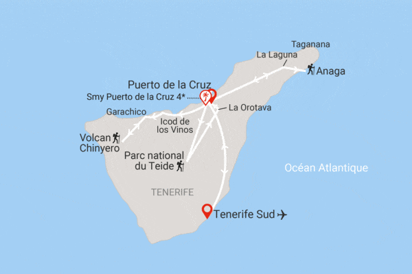 Circuit Randonnée entre volcan et forêts, logement au FERGUS Puerto de la Cruz tenerife Canaries
