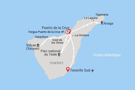 Randonnée entre volcan et forêts, logement au FERGUS Puerto de la Cruz 4*