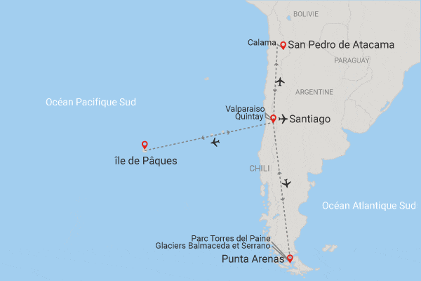Circuit Chili entre glaciers, déserts et Île de Pâques (maximum 16 participants) santiago Chili