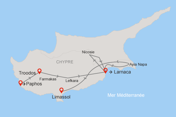 Circuit Beautés chypriotes larnaca Chypre