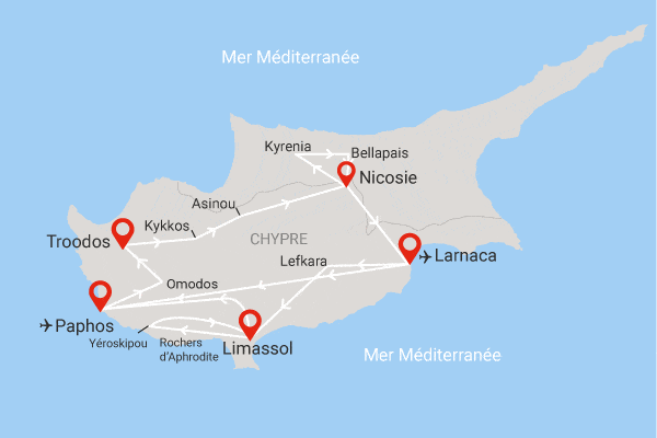 Circuit Trésors de Chypre larnaca Chypre