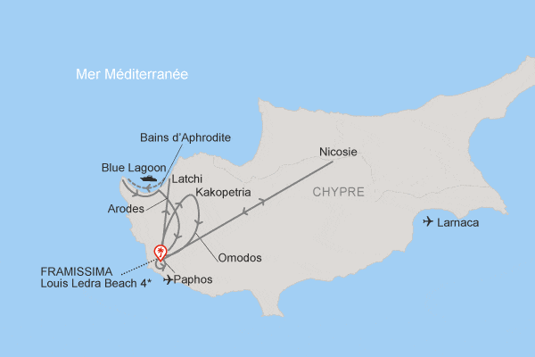 Circuit Chypre entre plage et culture, logement Framissima Évasion Louis Ledra Beach paphos Chypre