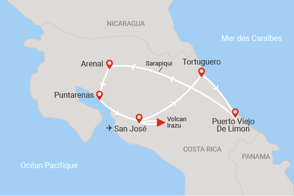Circuit Des Caraïbes au Pacifique (circuit privatif) san_jose Costa Rica