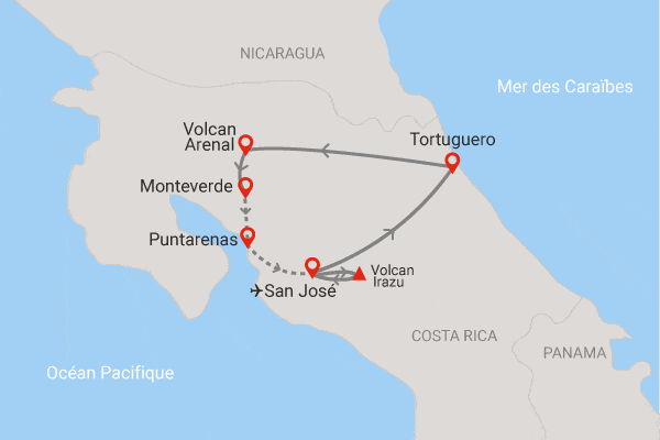 Circuit Jungles et forêts et extension 2 nuits Puntarenas (maximum 14 participants) san_jose Costa Rica