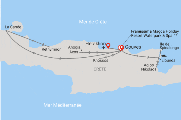 Circuit Au pays de Minos, logement au Framissima Magda Holiday Resort Waterpark & Spa gouves Crète