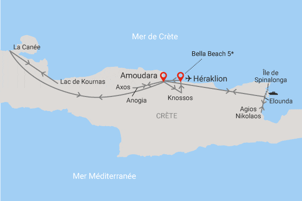 Circuit Au pays de Minos, logement au Bella Beach heraklion Crète