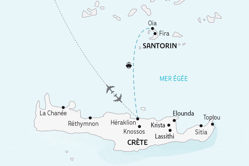 Circuit Douceurs Méditerranéennes, entre Crète et Santorin heraklion Crète