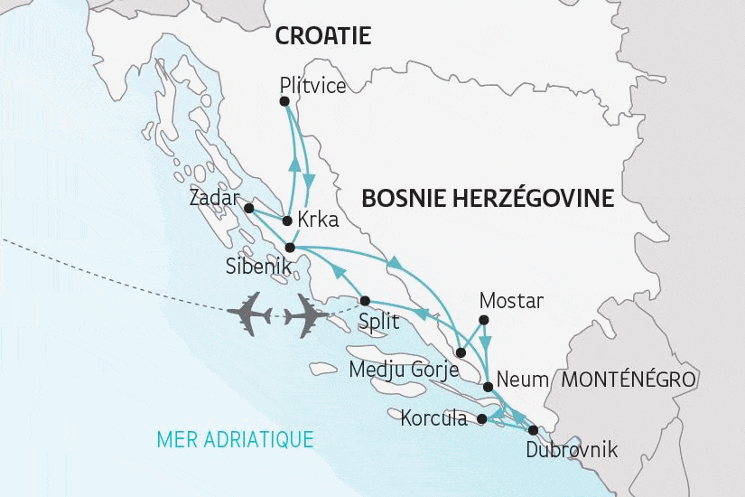 Circuit L'essentiel de la Croatie split Croatie