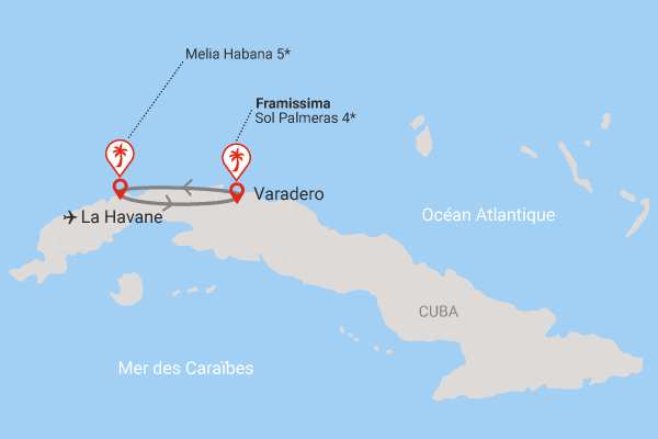 Combiné hôtels Charmes de La Havane et plages de Varadero (Melia Habana 5* + Framissima Sol Palmeras la_havane Cuba