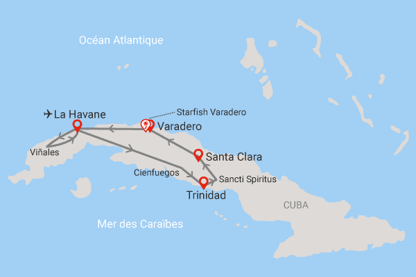 Combiné circuit et hôtel Couleurs de Cuba et extension 2 nuits au Starfish Varadero la_havane Cuba