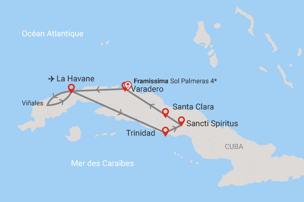 Combiné circuit et hôtel Couleurs de Cuba et extension au Framissima Evasion Sol Palmeras la_havane Cuba