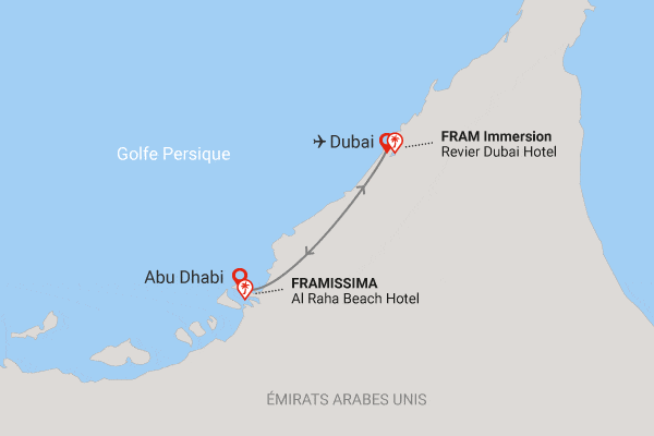 Combiné hôtels Fram Immersion Revier Dubaï Hotel + Framissima Al Raha Beach Hotel dubai Dubai et les Emirats