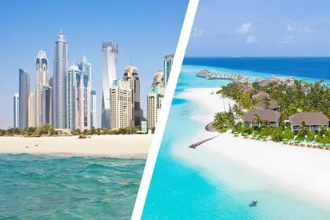 Dubai et les Emirats : Séjour 2 en 1 : Dubaï et Maldives, Canal Central Business Bay et Framissima Ifuru Island - Vente Flash
