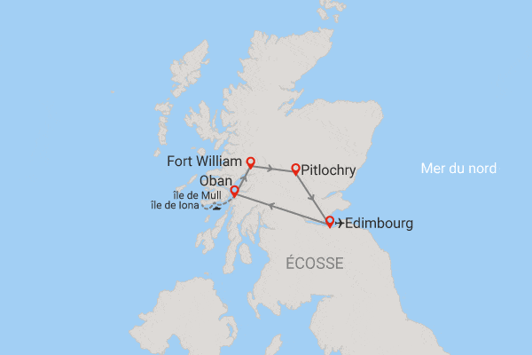 Circuit L'Écosse en train edimbourg Ecosse