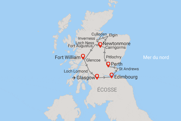 Circuit Odyssée écossaise edimbourg Ecosse